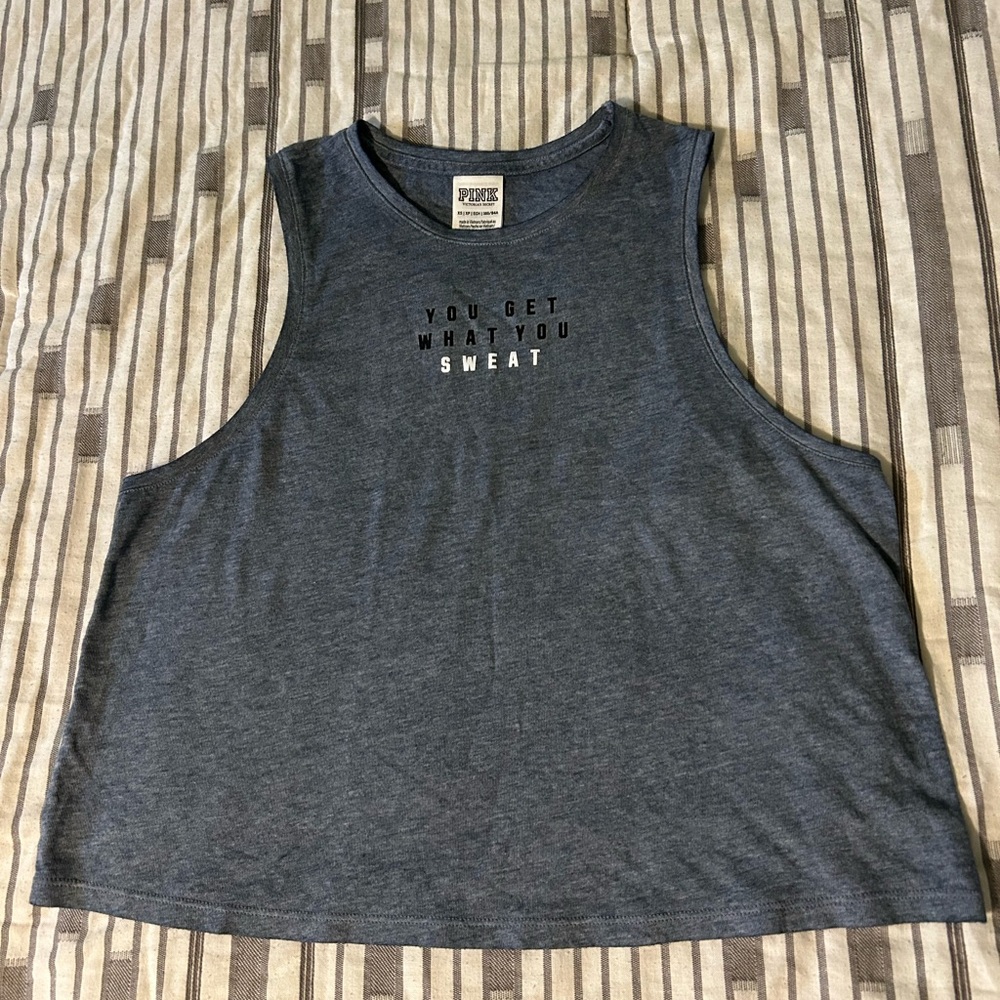PINK Victoria's Secret Blue Crop Top